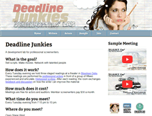 Tablet Screenshot of deadlinejunkies.com